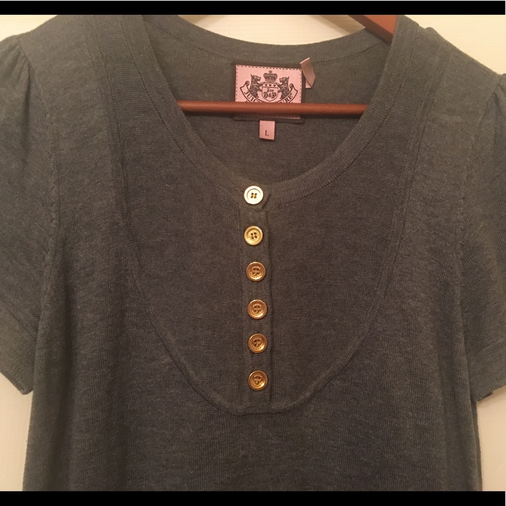 Juicy Couture stretchy knit grey dress Large